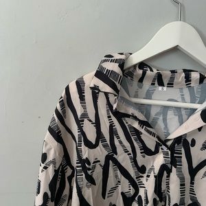Patterned button up blouse